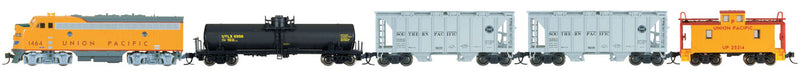 PREORDER Kato 1066272S Diesel Freight Train-Only Set - Sound and DCC -- Union Pacific F7, Tank Car, 2 Covered Hoppers, Cupola Caboose, N