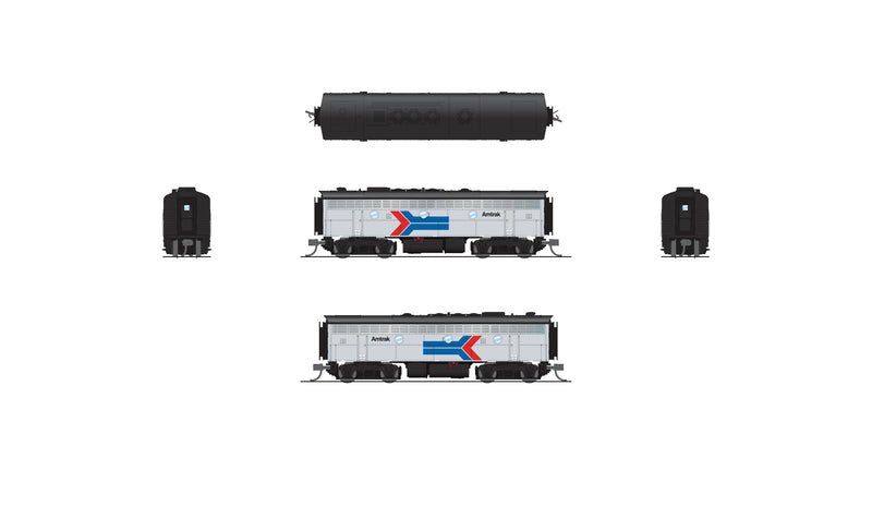 PREORDER BLI 9240 EMD F7 AB, Amtrak 103/153, Phase I, A-unit Paragon4 Sound/DC/DCC, Unpowered B, N