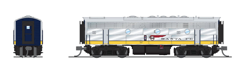 PREORDER BLI 9243 EMD F7 AB, ATSF 341/341A, Yellow Warbonnet, A-unit Paragon4 Sound/DC/DCC, Unpowered B, N