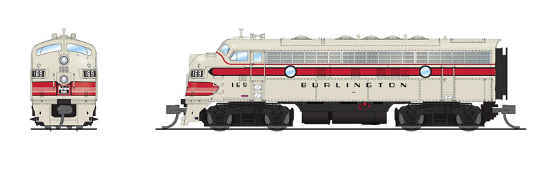 PREORDER BLI 9246 EMD F7 AB, CBQ 169A/169B, A-unit Paragon4 Sound/DC/DCC, Unpowered B, N