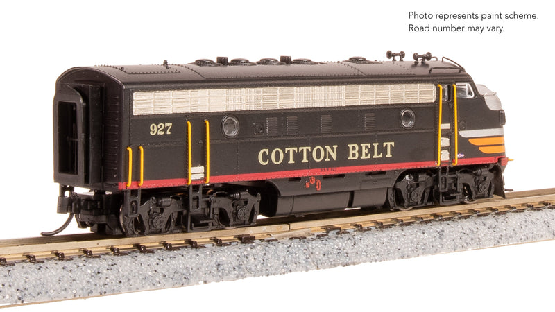 BLI 9250 EMD F7AB, Cotton Belt 927/928, Black Widow Scheme, A-unit Paragon4 Sound/DC/DCC, Unpowered B, N