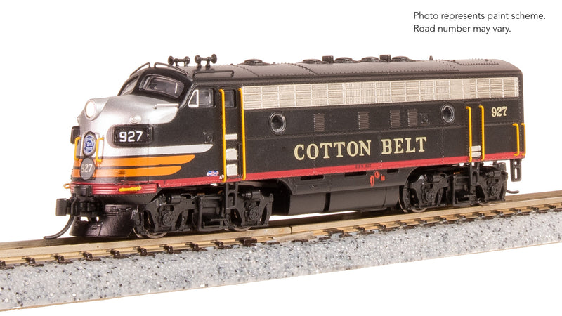 BLI 9250 EMD F7AB, Cotton Belt 927/928, Black Widow Scheme, A-unit Paragon4 Sound/DC/DCC, Unpowered B, N