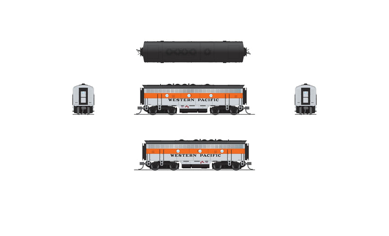 PREORDER BLI 9252 EMD F7 AB, WP 913-A/914-C, Freight Scheme, A-unit Paragon4 Sound/DC/DCC, Unpowered B, N