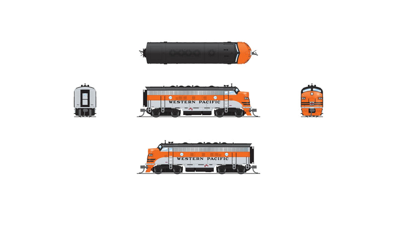 PREORDER BLI 9252 EMD F7 AB, WP 913-A/914-C, Freight Scheme, A-unit Paragon4 Sound/DC/DCC, Unpowered B, N