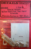 Details West HO 925 Spur and Yard Track Derail Kit