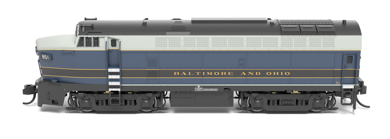 PREORDER Broadway Limited Imports N 9630 Sharknose RF-16 A/B Set 851A/851X, Baltimore & Ohio, A-unit DCC-Ready, Unpowered B-unit, N