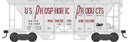 PREORDER Bowser HO 43639 70-Ton 2-Bay Covered Hopper with Open Sides, US Phosphoric Products