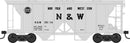 PREORDER Bowser HO 43622 70-Ton 2-Bay Covered Hopper with Open Sides, Norfolk & Western