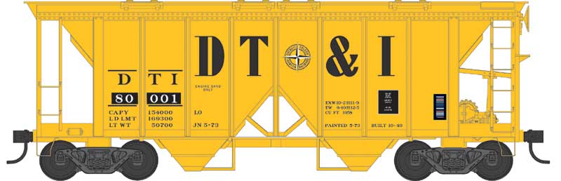 PREORDER Bowser HO 43607 70-Ton 2-Bay Covered Hopper with Open Sides,