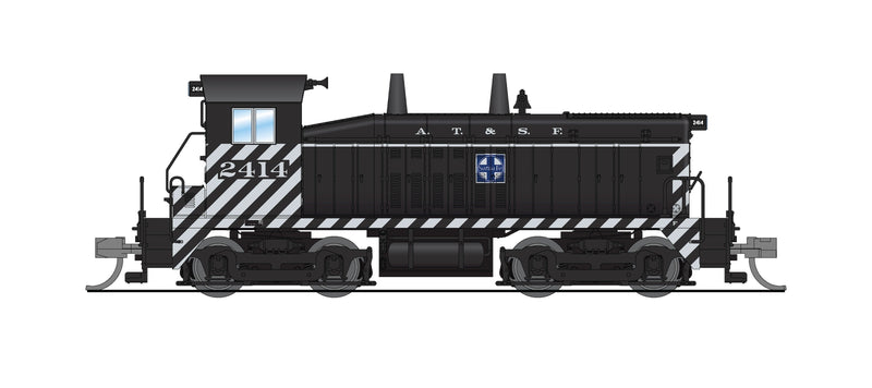 PREORDER BLI 9300 EMD NW2 Switcher, ATSF 2414, Zebra Stripes, Paragon4 Sound/DC/DCC, N