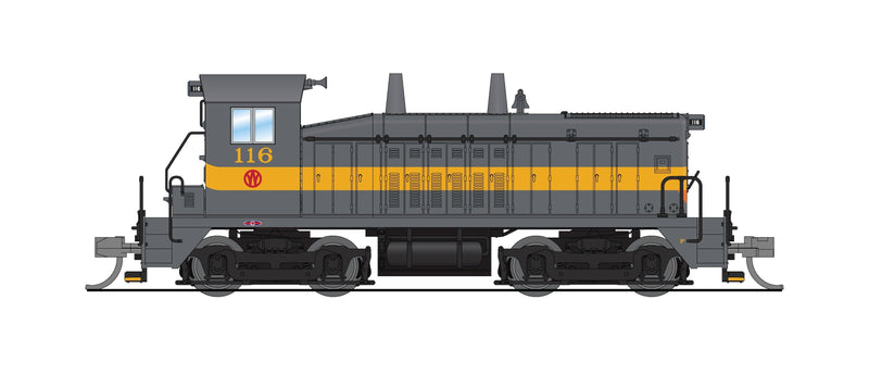 PREORDER BLI 9308 EMD NW2 Switcher, NYO&W 116, Gray w/ Yellow, Paragon4 Sound/DC/DCC, N