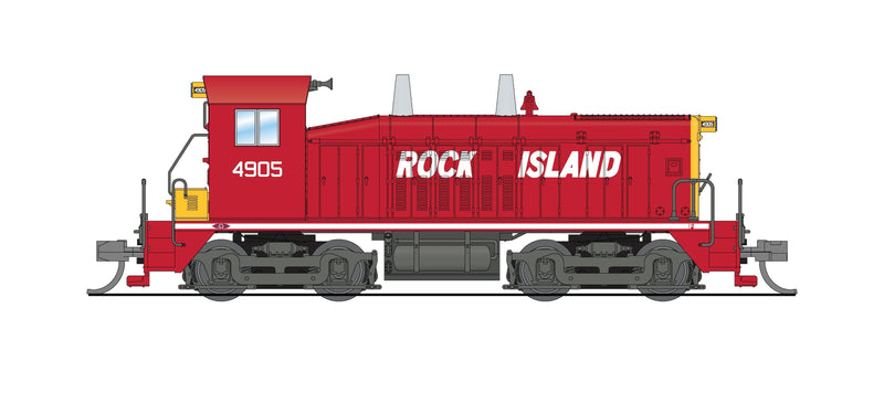 PREORDER BLI 9312 EMD NW2 Switcher, Rock Island 4905, Red & Yellow, Paragon4 Sound/DC/DCC, N