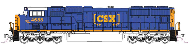 PREORDER Kato 1767617S N SD70M with Flat Radiators - Sound and DCC -- CSX