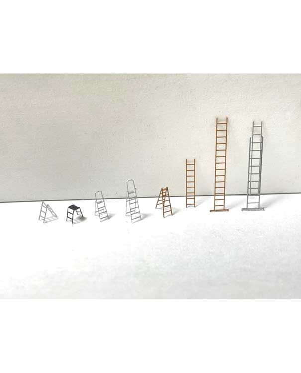 PREORDER Kato 085211021 N Ladder Set -- 8 Different Ladders, Photo Etched Brass