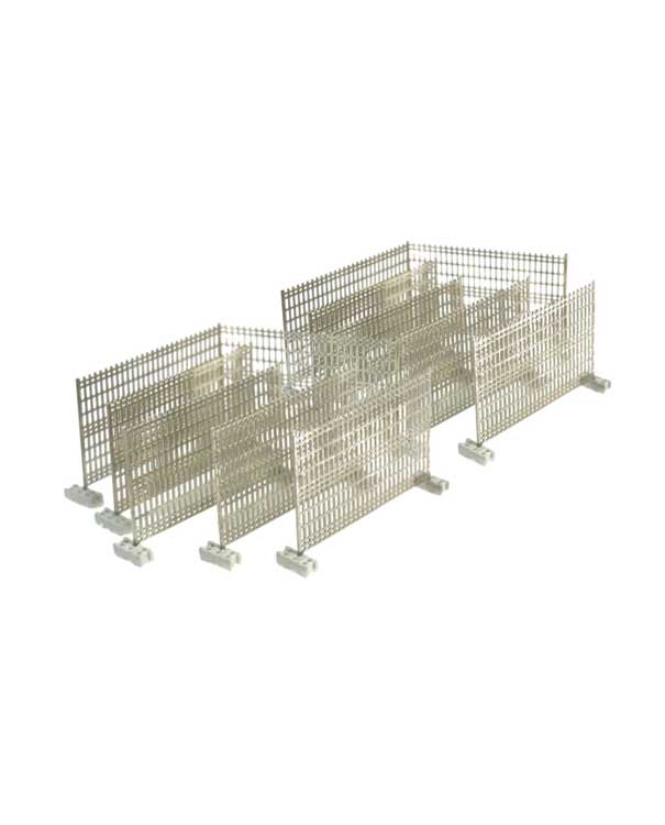 PREORDER Kato 08521276 N Temporary Fences with Concrete Feet -- pkg(12)