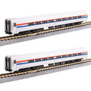 Kato N 106-6293-1 Amfleet II Coach with Interior Lights 2-Pack, Amtrak