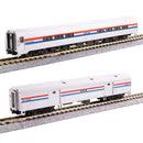 Kato N 106-6294 Amfleet II Lounge, 73' Baggage Car Set, Amtrak