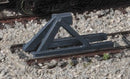 Walthers Cornerstone N 933-2605 Built-Up Track Bumpers, Dark Gray (5)