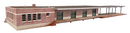 Walthers Cornerstone 933-4065 Mid-Century Modern Freight Station -- Kit - 27-3/4 x 8-1/2 x 2-3/4" 70.5 x 21.5 x 6.9cm, HO