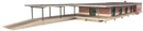 Walthers Cornerstone 933-4065 Mid-Century Modern Freight Station -- Kit - 27-3/4 x 8-1/2 x 2-3/4" 70.5 x 21.5 x 6.9cm, HO