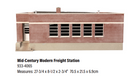 Walthers Cornerstone 933-4065 Mid-Century Modern Freight Station -- Kit - 27-3/4 x 8-1/2 x 2-3/4" 70.5 x 21.5 x 6.9cm, HO
