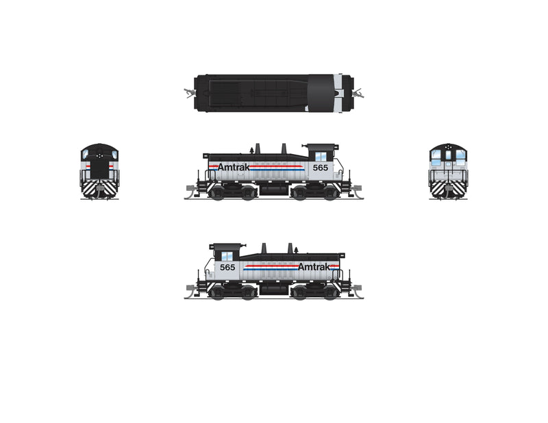 PREORDER BLI 9340 EMD SW7 Switcher, Amtrak 565, Phase III Scheme, Paragon4 Sound/DC/DCC, N