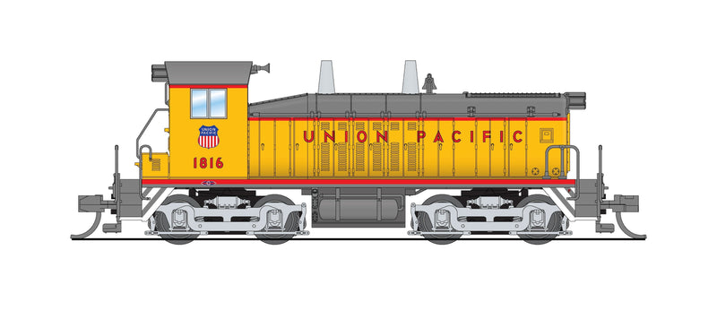 PREORDER BLI 9351 EMD SW7 Switcher, UP 1821, Yellow & Gray, Paragon4 Sound/DC/DCC, N