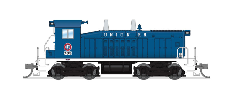 PREORDER BLI 9352 EMD SW7 Switcher, Union RR 703, Blue & White, Paragon4 Sound/DC/DCC, N