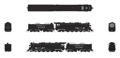 PREORDER Broadway Limited Imports N 9402 4-8-4 Class 3751 Steam Locomotive with Smoke, Atchison Topeka & Santa Fe (In Service)