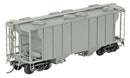 Kadee HO 8001 PS-2 2-Bay Covered Hopper, Undecorated (gray)