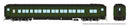 PREORDER Rapido HO 125099 Canadian Car & Foundry Balloon-Top Coach, Painted, Unlettered (green, black)