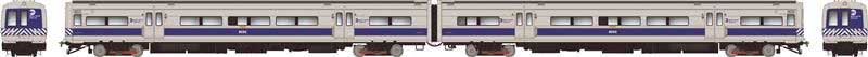 PREORDER Rapido HO 207062 Budd M3A Electric with Headlight 2-Railcar Set, Metro-North Commuter Railroad MNCR