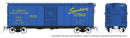PREORDER Rapido HO 181010A 1937 AAR 40' Boxcar with Round Corner, Florida East Coast (blue, yellow Speedway Slogan)