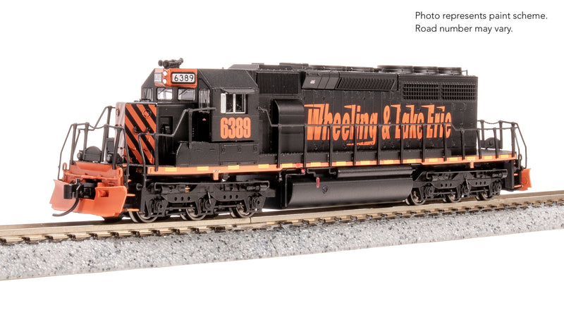 Broadway Limited Imports 9493 N EMD SD40-2 Locomotive, Wheeling & Lake Erie 6389, Black & Orange, (DCC Ready)
