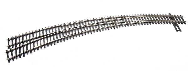 Walthers Track HO 948-83063 Code 83 Curved Turnout, 24/28" Radii, Left Hand