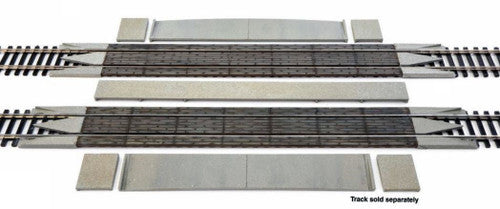 Walthers Track HO 948-83113 Wood Grade Crossing Kits with Rerailer Ends