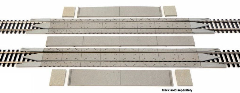 Walthers Track HO 948-83115 Concrete Grade Crossing Kits with Rerailer Ends