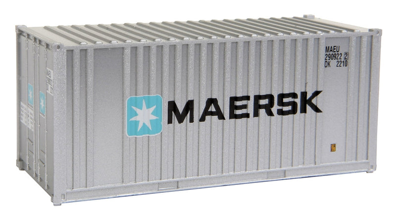 Walthers SceneMaster HO 949-8001 20' Ribbed-Side Container, Maersk