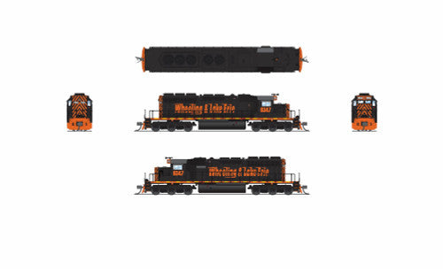 Broadway Limited Imports 9492 N EMD SD40-2 Locomotive, Wheeling & Lake Erie 6347, Black & Orange, (DCC Ready)