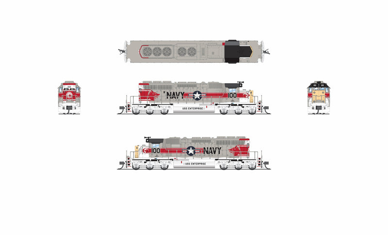 BLI 9494 EMD SD40-2, US Navy Fantasy Scheme, No-Sound / DCC-Ready, N