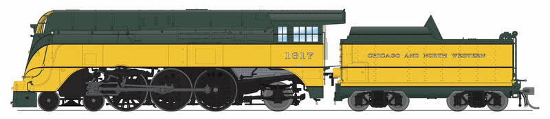 PREORDER (Brass Hybrid) Broadway Limited Imports HO 9542 4-6-2 Class ES Steam Locomotive, Chicago & North Western (Yellow Jacket-1942)