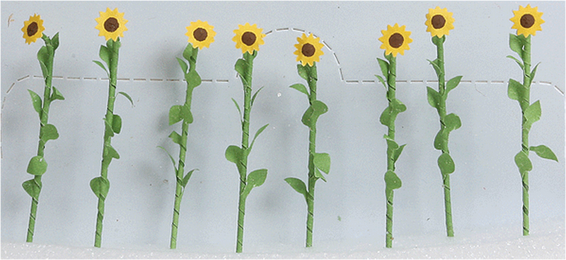 JTT Trees & Shrubs 95524  SUNFLOWERS 2', HO SCALE(pack of 16)