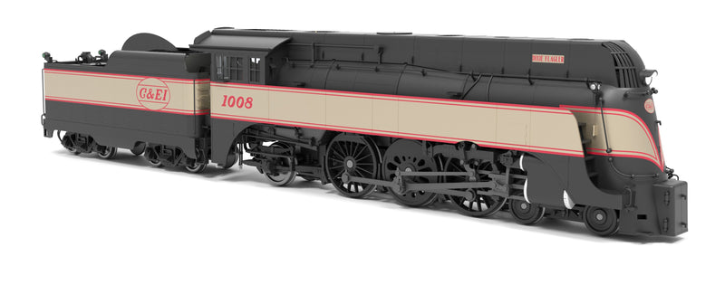 PREORDER (Brass Hybrid) Broadway Limited Imports HO 9555 4-6-2 Class ES Steam Locomotive, Chicago & Eastern Illinois (Dixie Flagler Fantasy Paint Scheme)