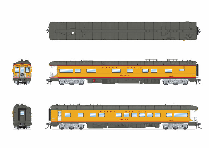 PREORDER Broadway Limited Imports HO 9592 Business Car, Union Pacific Lincoln "Big Boy Tour"