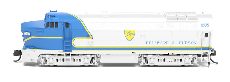 PREORDER Broadway Limited Imports N 9640 Sharknose RF-16 A 1216, Blue Warbonnet, Delaware & Hudson (DCC and Paragon4 Sound)