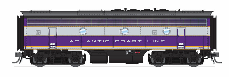 PREORDER Broadway Limited Imports 9653 HO EMD F3B 343B, Purple & Silver, Paragon4 (DCC and Sound), Atlantic Coast Line | 247.99