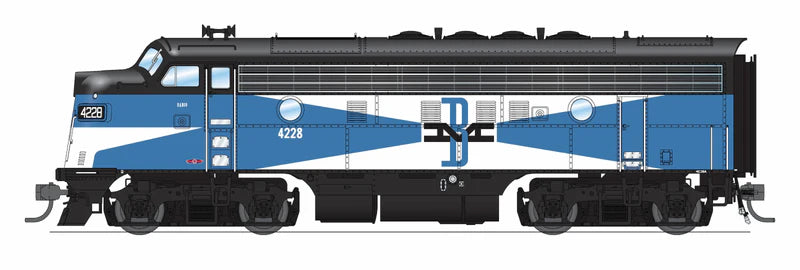 PREORDER Broadway Limited Imports 9656 HO EMD F3A 4228A, Blue McGinnis, Paragon4 (DCC and Sound), Boston & Maine | 263.99