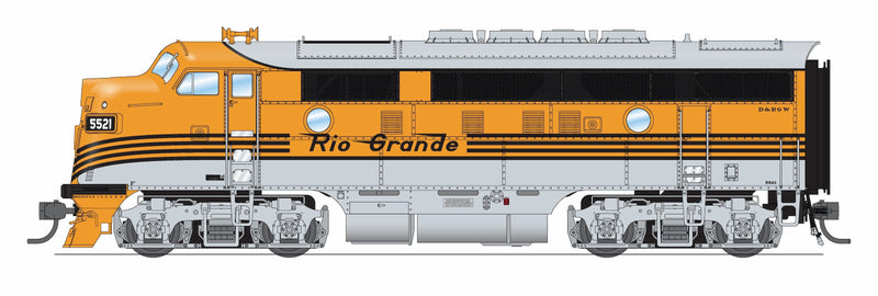 PREORDER Broadway Limited Imports 9666 HO EMD F3A/B 5521/5522, "Prospector Scheme", A-unit Paragon4 (DCC and Sound), Unpowered B, Denver & Rio Grande Western | 343.99