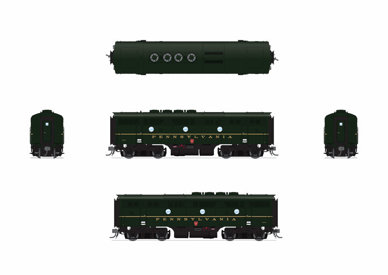 PREORDER Broadway Limited Imports 9673 HO EMD F3 A/B 9510A/9510B, DGLE Single Stripe, A-unit (DCC Ready), Unpowered B, Pennsylvania | 263.99