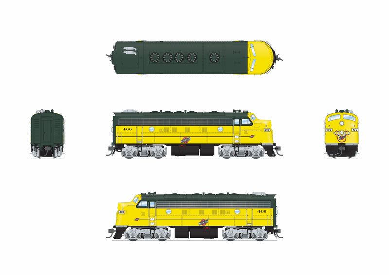 PREORDER Broadway Limited Imports HO 9698 EMD F7A Diesel Locomotive, Chicago & North Western Executive Scheme
